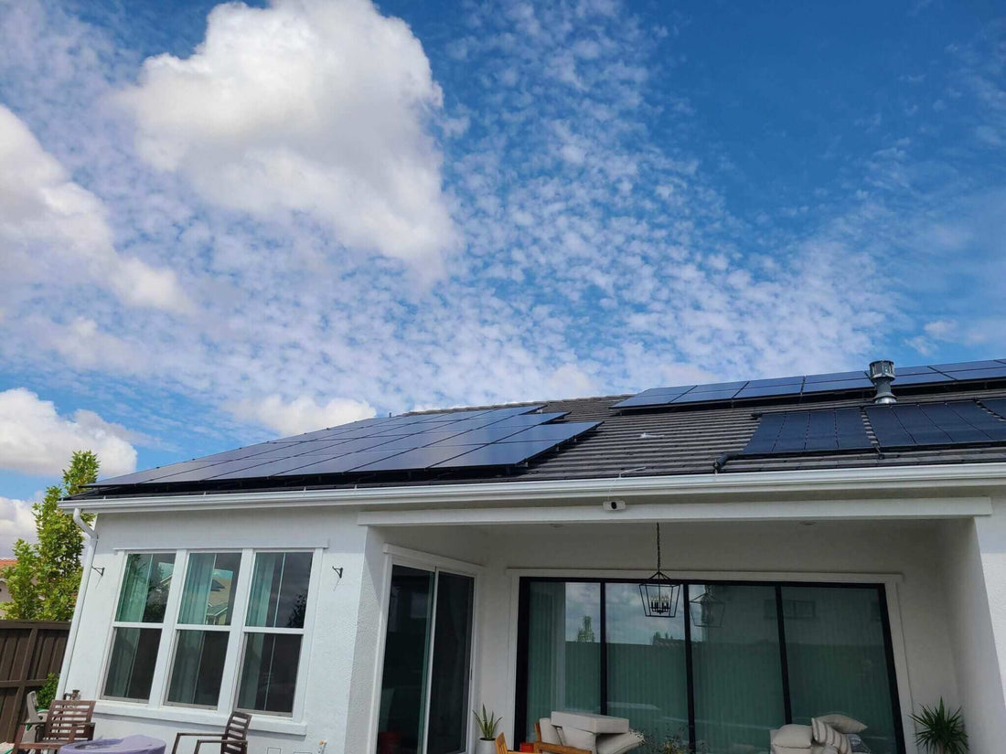How the Freedom Forever 25-year production guarantee works on a modern home with solar panels.