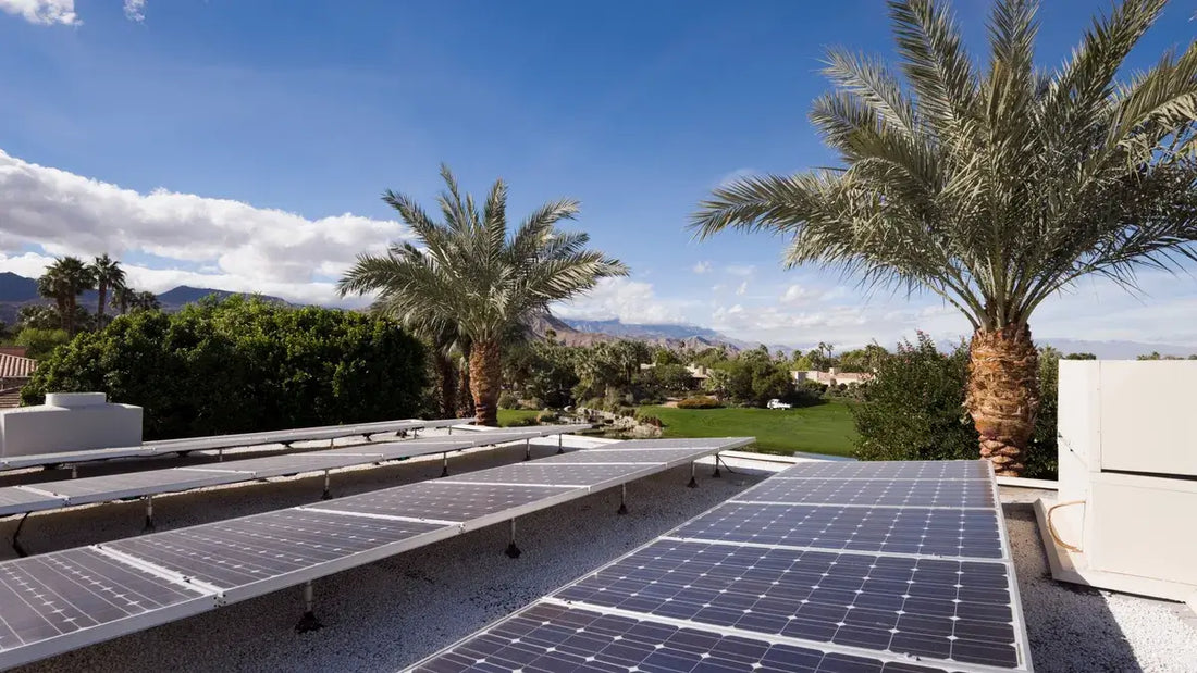 Palm Springs Solar Incentives in 2026: How Homeowners Can Save Thousands by Going Solar with solar panels on a rooftop.
