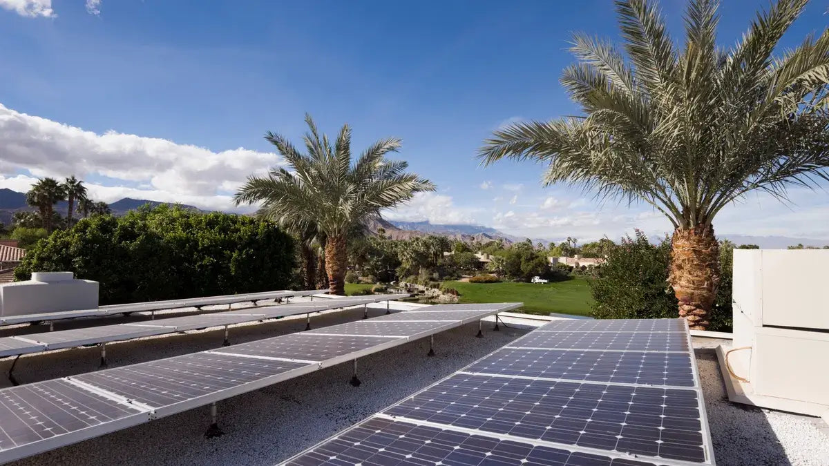 Palm Springs Solar Incentives in 2026: How Homeowners Can Save Thousands by Going Solar with solar panels on a rooftop.