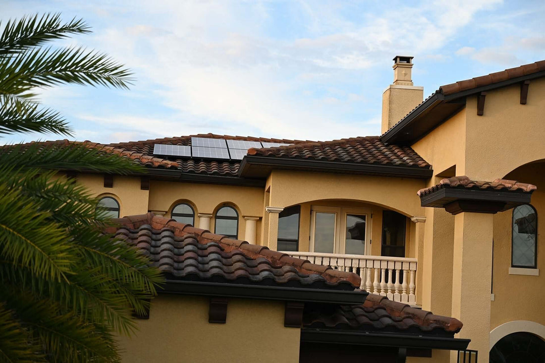 So Cal Edison hits home solar with a rate change featuring solar panels on a modern home roof.